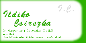 ildiko csirszka business card